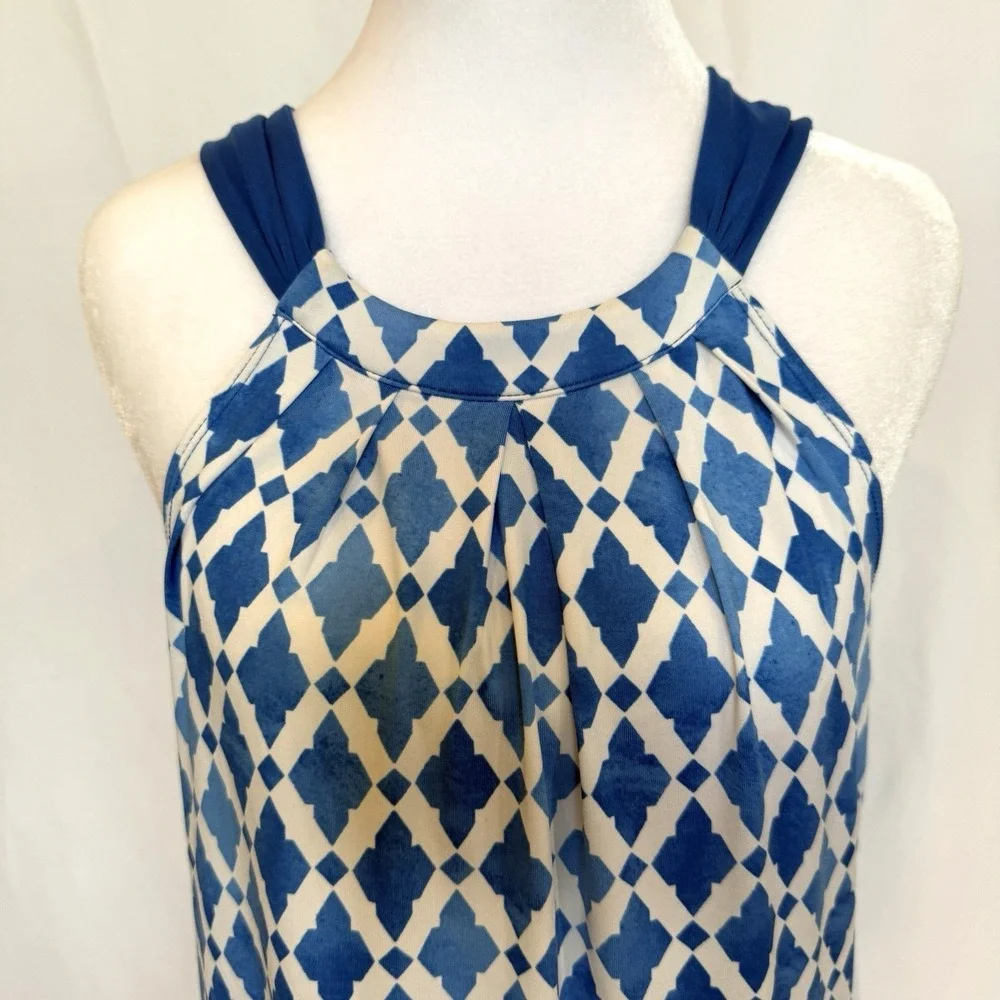 Mud Pie Mini Sun Dress Size S Coastal Scalloped Hem Geometric Beach Yacht - Picture 3 of 12